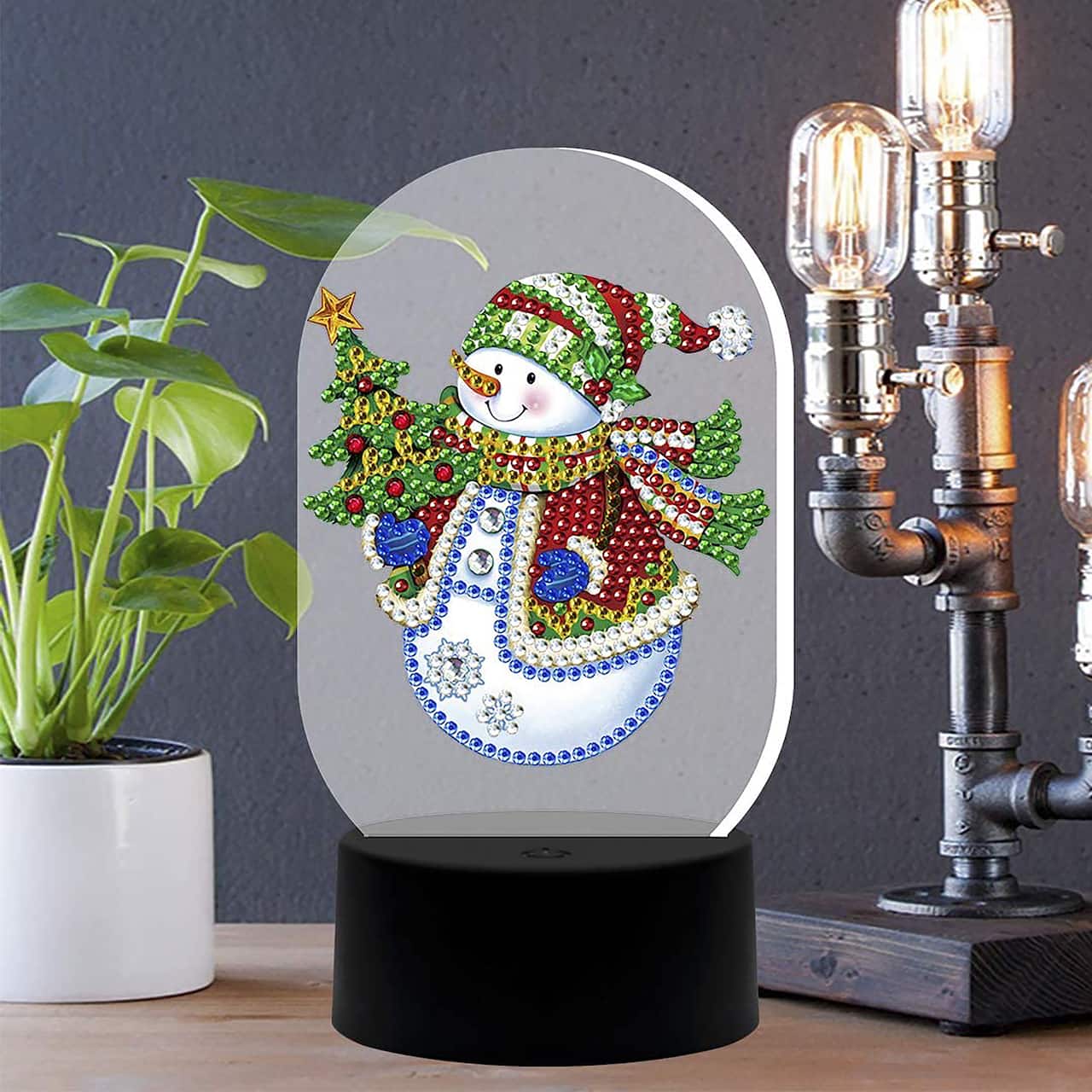 Sparkly Selections Snowman Lamp Diamond Art Kit